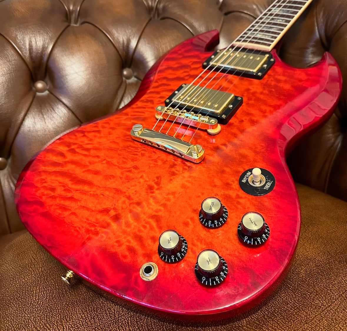 2009 Gibson Custom Shop SG Elegant Quilt - Firemist | Tonebay