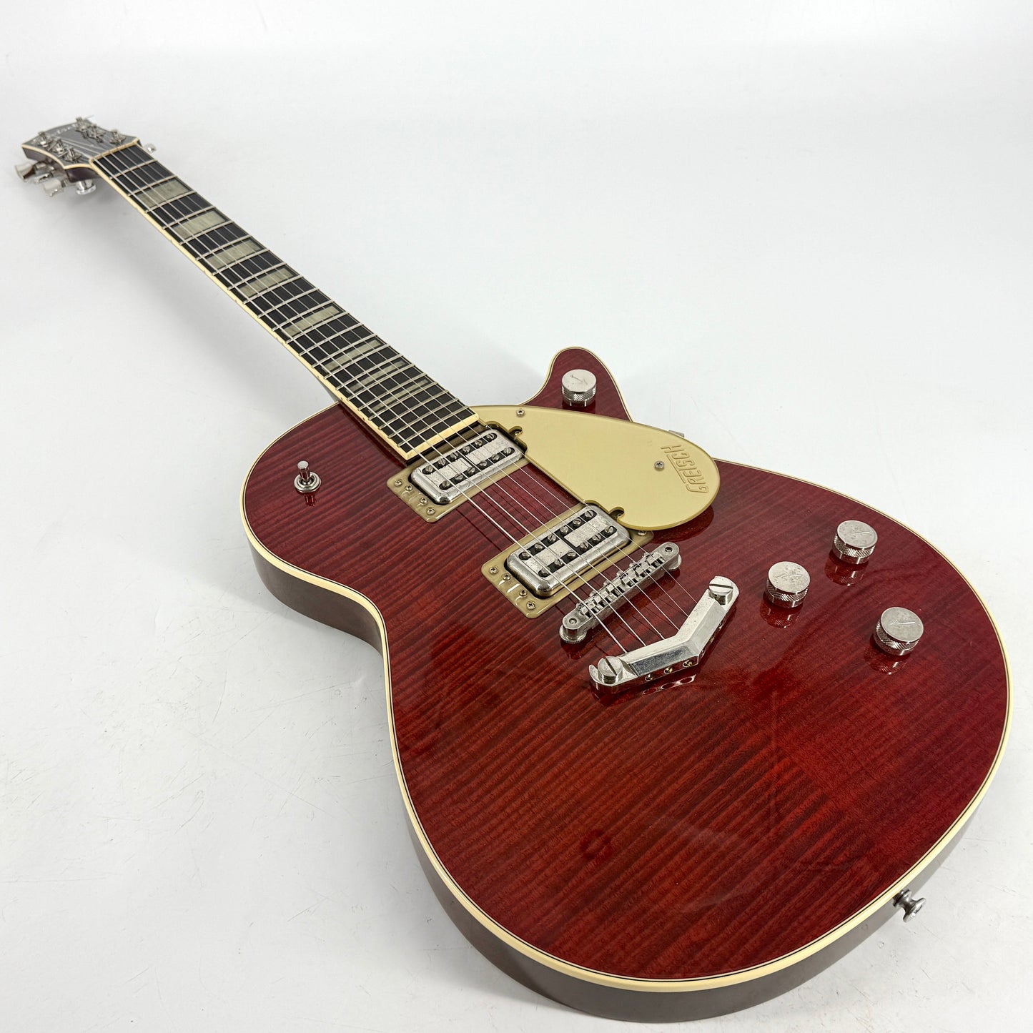 2018 Gretsch G6228FM Players Edition Jet - Dark Cherry Stain Default Title | Tonebay
