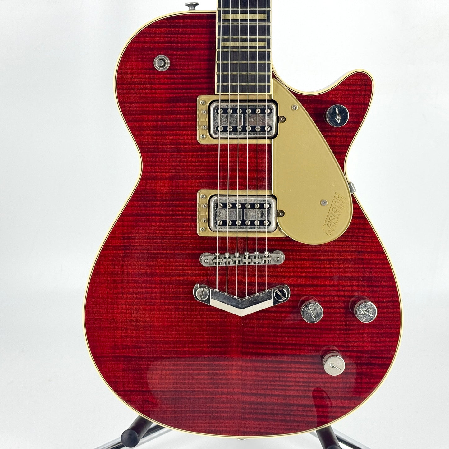 2018 Gretsch G6228FM Players Edition Jet - Dark Cherry Stain | Tonebay
