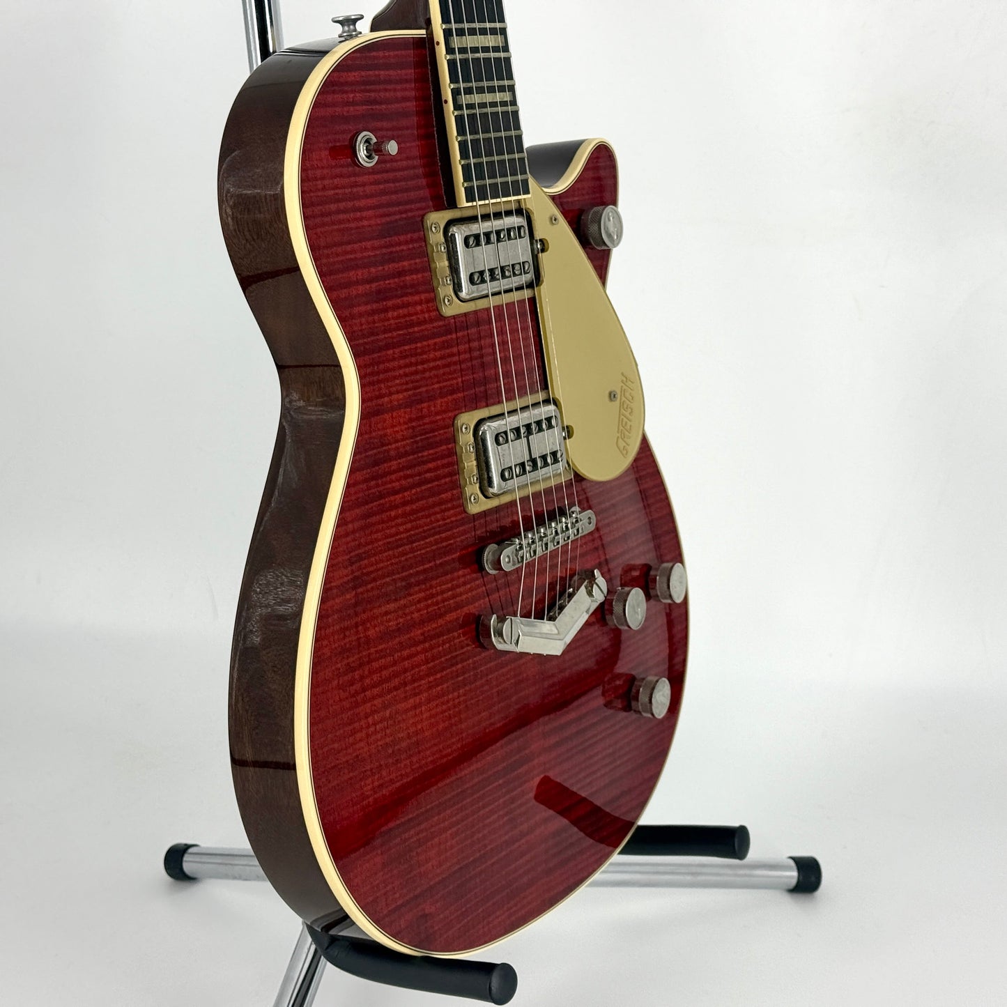 2018 Gretsch G6228FM Players Edition Jet - Dark Cherry Stain | Tonebay