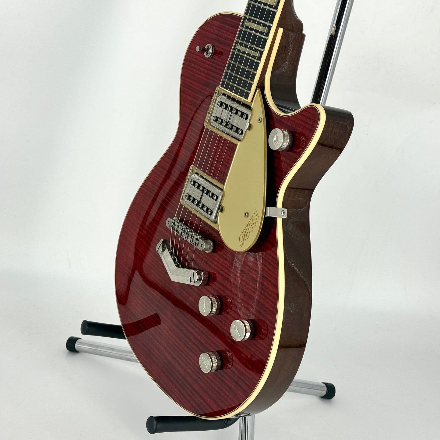 2018 Gretsch G6228FM Players Edition Jet - Dark Cherry Stain | Tonebay