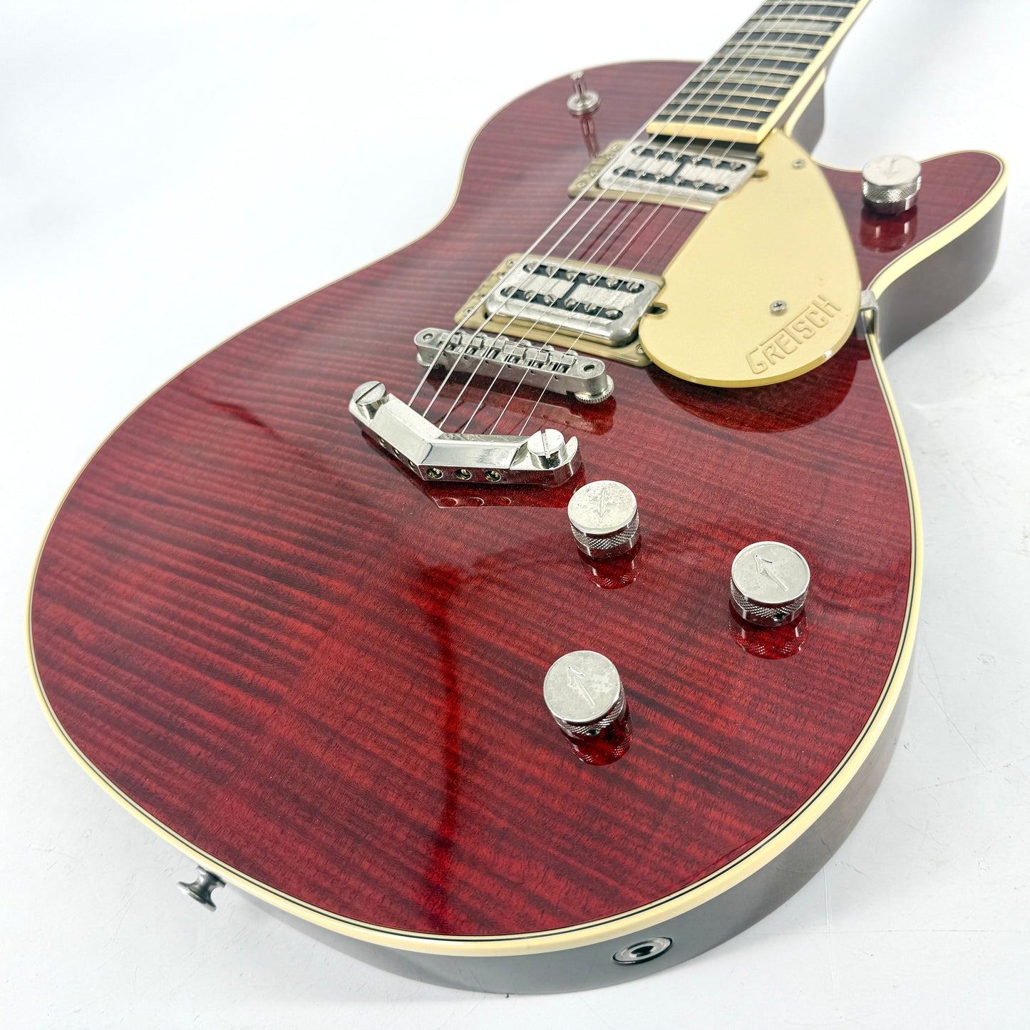 2018 Gretsch G6228FM Players Edition Jet - Dark Cherry Stain | Tonebay