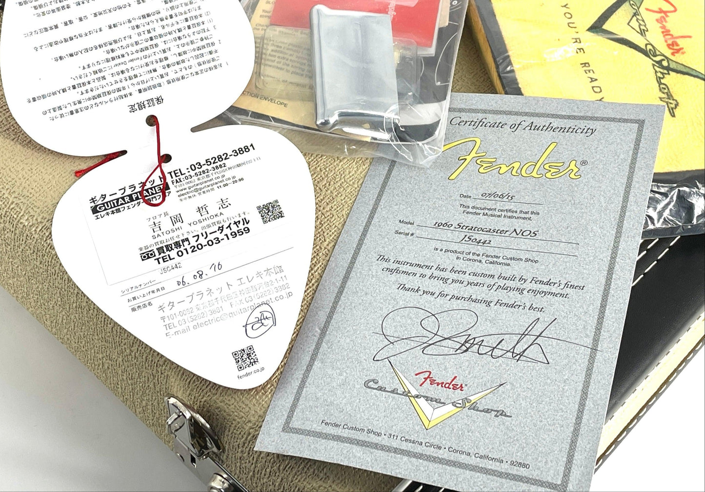 2015 Fender Custom Shop Jason Smith Masterbuilt 1960 HSS Stratocaster NOS - Translucent Turquoise & Black Grain | Tonebay